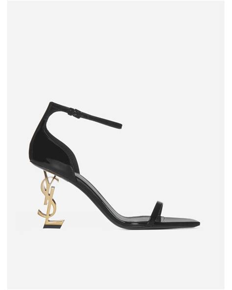 ysl opyum sandals white patent|saint laurent opyum leather sandals.